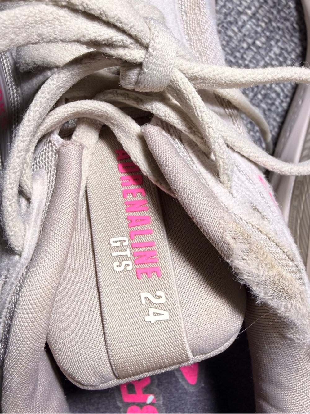 BROOKS  Women’s Adrenaline GTS 24 Running Shoes Chateau Grey Coconut Pink Size 9 - Picture 10 of 14